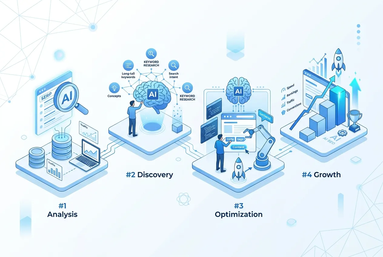 AI-операции для SEO: 4 шага к росту результатов