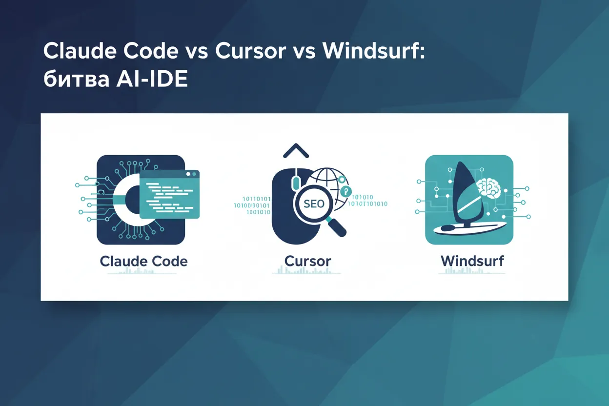 Claude Code vs Cursor vs Windsurf: битва AI-IDE, которую вы пропустили